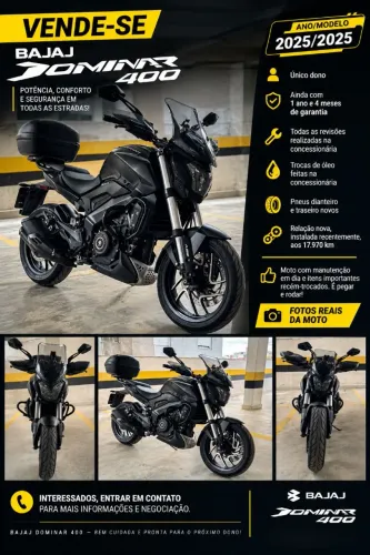 Moto único dono . Telefone de contato *