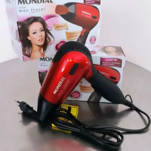 Secador de Cabelos Mondial Max Travel SC-10 - 1200W - Bivolt - Dobrável - Novo/Original