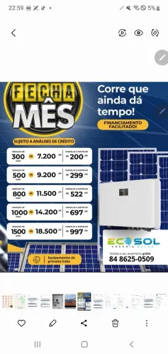 Sistema de energia solar