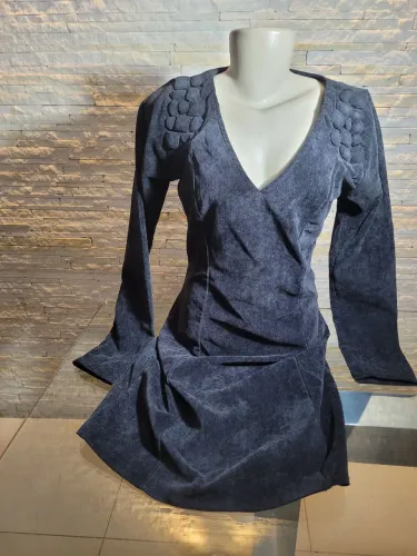 Vestido em veludo Manga longa Osmoze