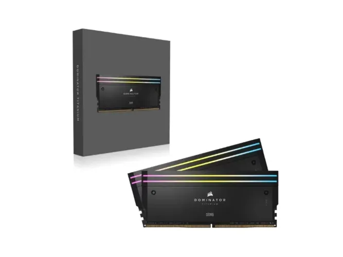 Kit Memória 2x24GB DDR5 7200MHz/1.4V (PC5-57600) CORSAIR Dominator Titanium RGB [CMP48GX5M