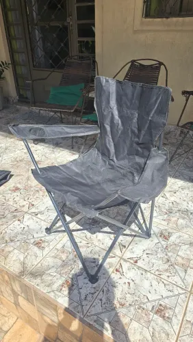 Cadeira de praia camping dobrável 120kg porta copos