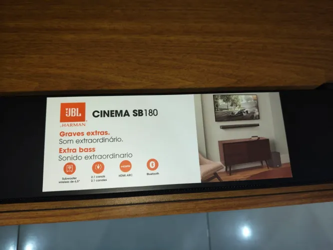 JBL 180sb SoundBar, com nota fiscal e Garantia de 1 ano.