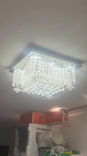 Lustre LED 36W Vidro e Cristal 3 cores em 1 LTX-001 Nitrolux