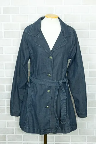Sobretudo jeans feminino