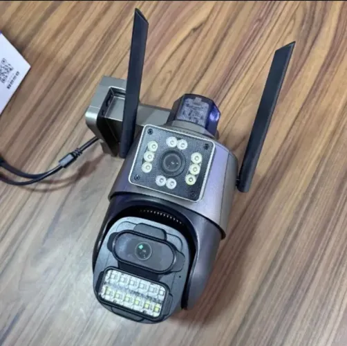 Câmera wi-fi nova na caixa com alarme e aplicativo icsee