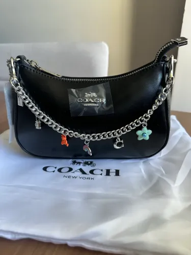 Coach - bolsa em couro - acompanha todos os itens