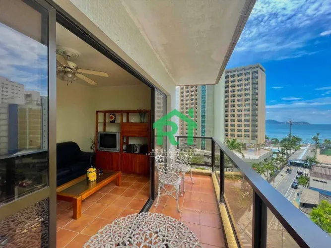 Apartamento com VISTA MAR, 2 Dormitórios (1 Suíte), 1 vaga, Jardim Astúrias - Guarujá/SP