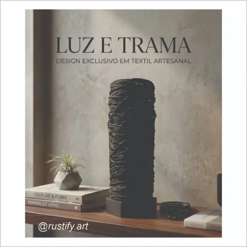 luminária artesanal de barbante: aconchego e estilo para sua decoração! peça única!