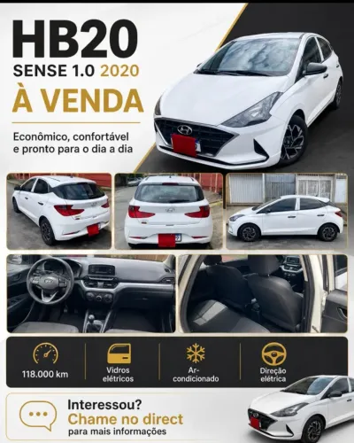 Hyundai HB20 Sense 1.0 Flex 12V MEC 2020