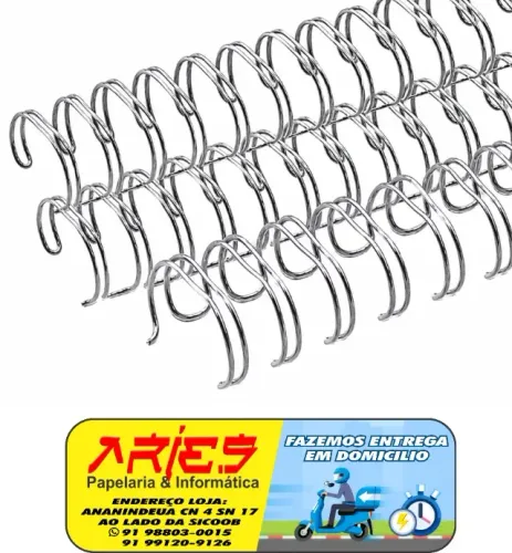 WIRE-O 3X1 A4 PRATA 3/8 PARA 60 FLS MARPAX WR6303