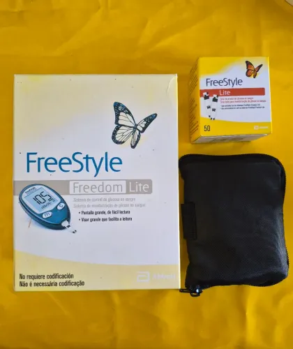 Kit Monitor Glicemia Freestyle Freedom Lite com Fitas Medidoras