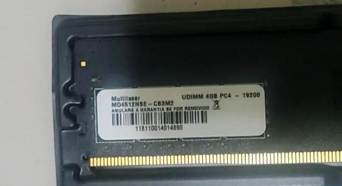 Memória Multilaser DDR 4 4gb (troca)