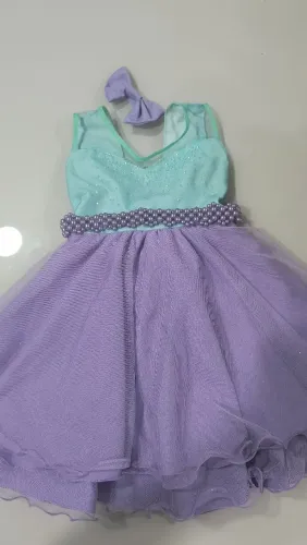 Vestido infantil tema fundo do mar