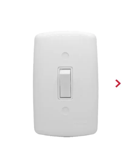Interruptor  4x2 Mônaco branco 10 amperes paralelo vert. 