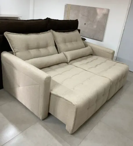 Sofá Cama 2,15m Retrátil e Reclinável Novo entregamos