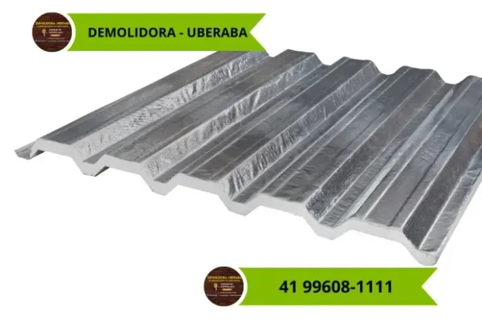 TELHA DE ZINCO SEMI SANDUICHE COM MANTA