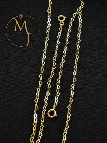 Pulseira elo coração Ouro18k