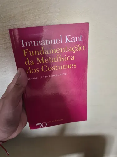 Livro Kant 'Fundamentação da Metafísica dos Costumes'. Impecável, sem nenhum grifo!