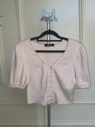 Blusa Mayb P rosa claro/bege
