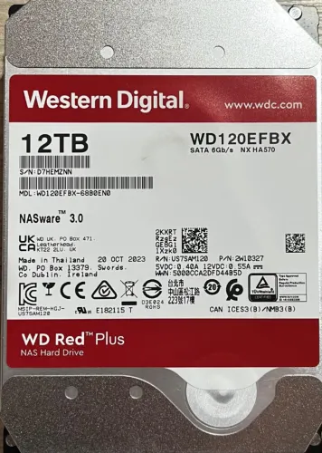Hd Interno 3,5 12tb Western Digital Red Nas Ware Wd120efbx P (Usado)