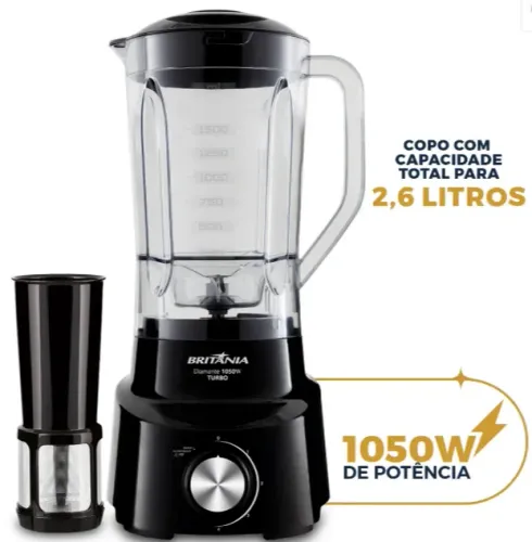 Liquidificador Britânia NOVOS NA CAIXA 1050W Promoção Lâmina de 4 facas R$ 150,00
