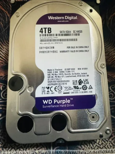Hd 4 Tera Sata Para Cftv Purple Western Digital Intelbras ( Novo )