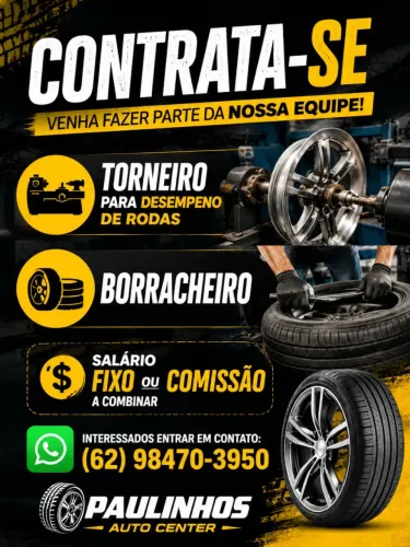 Contrata-se borracheiro/torneiro