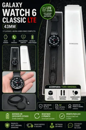 Galaxy Watch 6 Classic LTE 43mm - Excelente Estado
