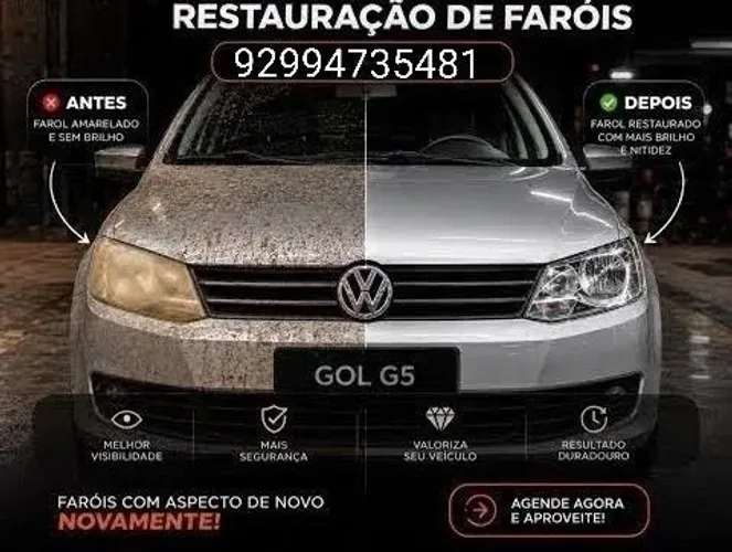 Restauração de farol Valor a partir 150,00<br>Valor a partir 150,00