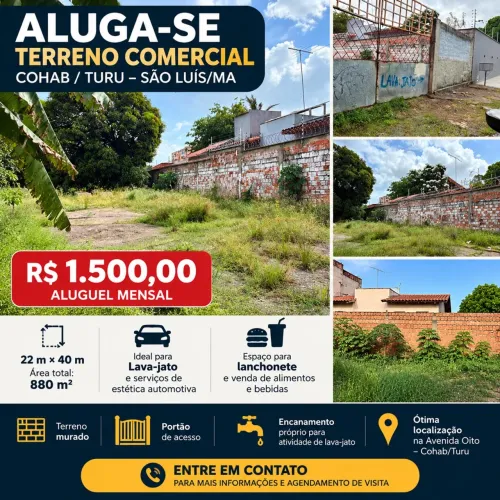 Aluga-se Terreno Comercial - Turu
