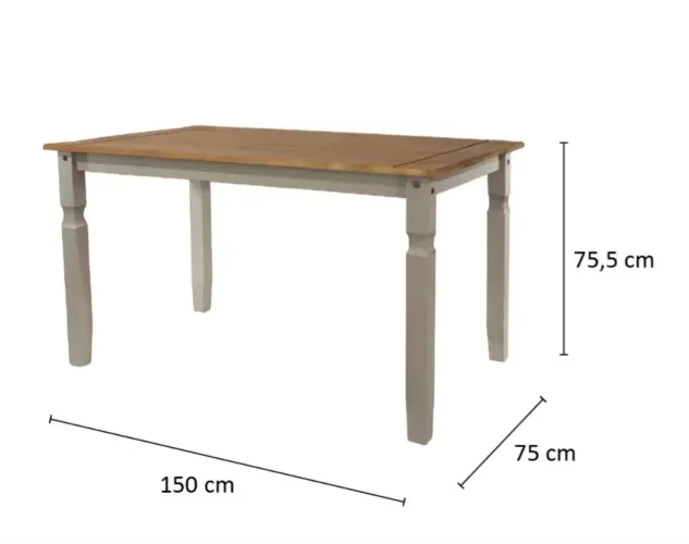 Mesa retangular + 4 cadeiras madeira maciça