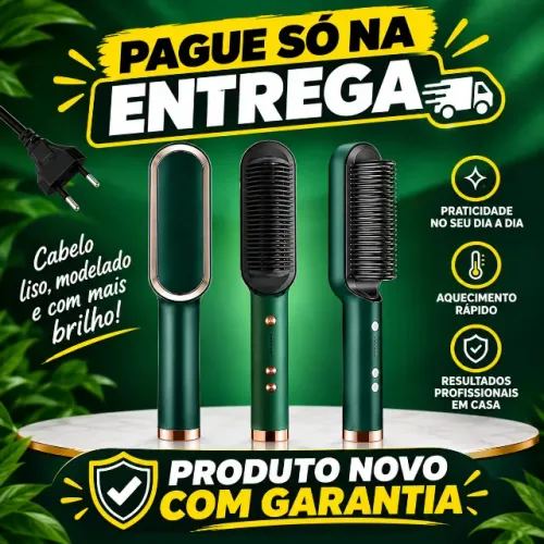 Escova Alisadora Hair 3 em 1