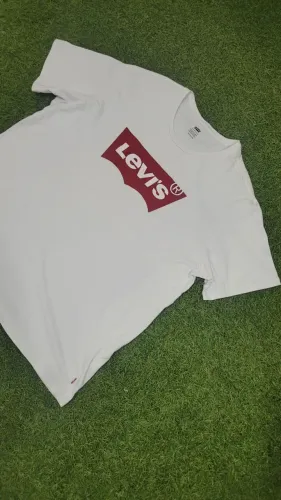 T-shirt Levi's Branca Estampada Tam XXL Usada Original