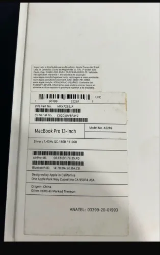 Mac Book pro-inch 13 Novo