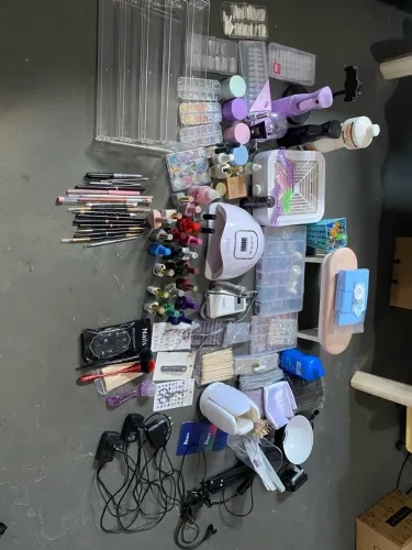 Kit Completo de Materiais para Unhas - Alongamento + Equipamentos