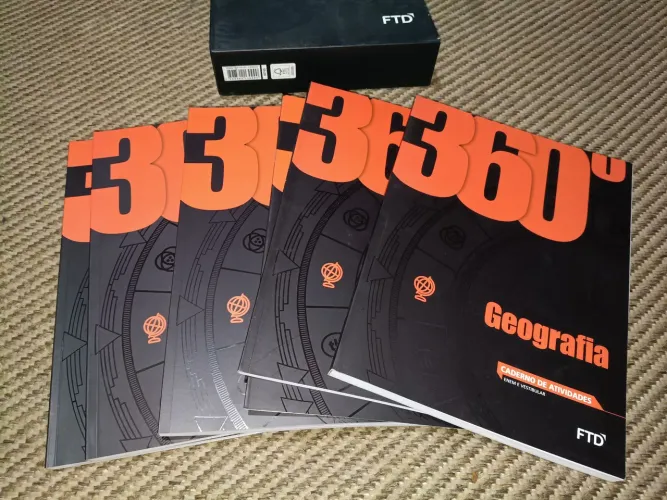 Geografia - coleção 360 graus- editora FTD. Box com 6 livros.