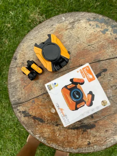 Fone laranja sem fio Gamer da eletro