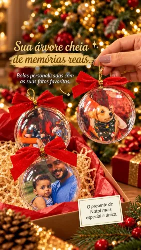Bolinhas de Natal Personalizadas com Fotos!