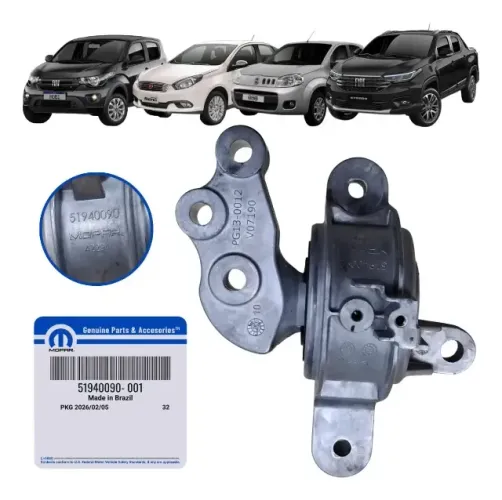  Coxim Motor Direito 51940090 Nova Strada Mobi Uno 