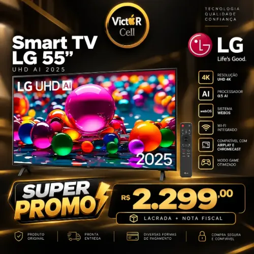 Smart TV LG 55 Polegadas | Lacrada | Nota Fiscal