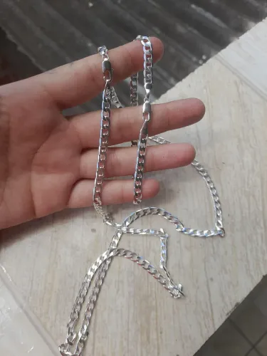 Cordao e pulseira de prata