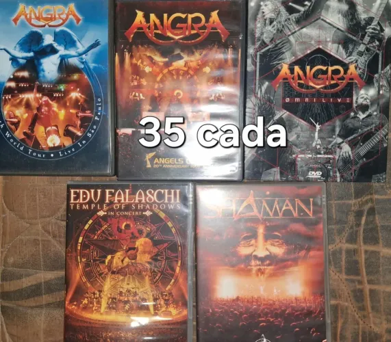 Lote cds e DVDs de rock e heavy metal 