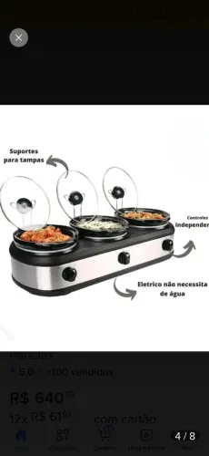 BUFFET TRIPLO ELÉTRICO ( Rechaud)