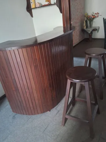 Conjunto Bar Americano Retrô - Madeira Maciça - Perfeito Estado