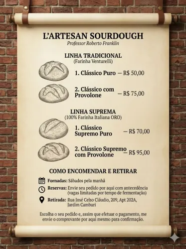 Pão de Fermentação Natural Artesanal -  L'Artesan Sourdough