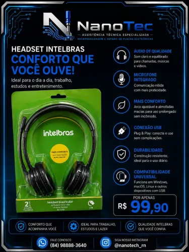 Fone USB Intelbras