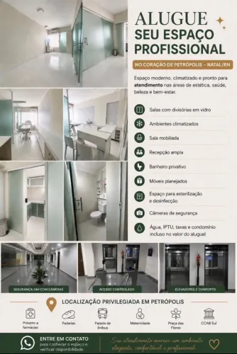 Aluguel Sala Comercial no coração de Petrópolis, Natal-RN.