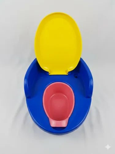 Vaso sanitário infantil, penico colorido usado em bom estado sem avaria