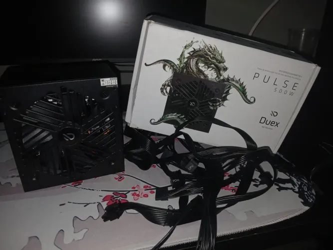 Fonte Duex Pulse Pro, 500W, 80 Plus Bronze, TecLab, PFC Ativo, Preto